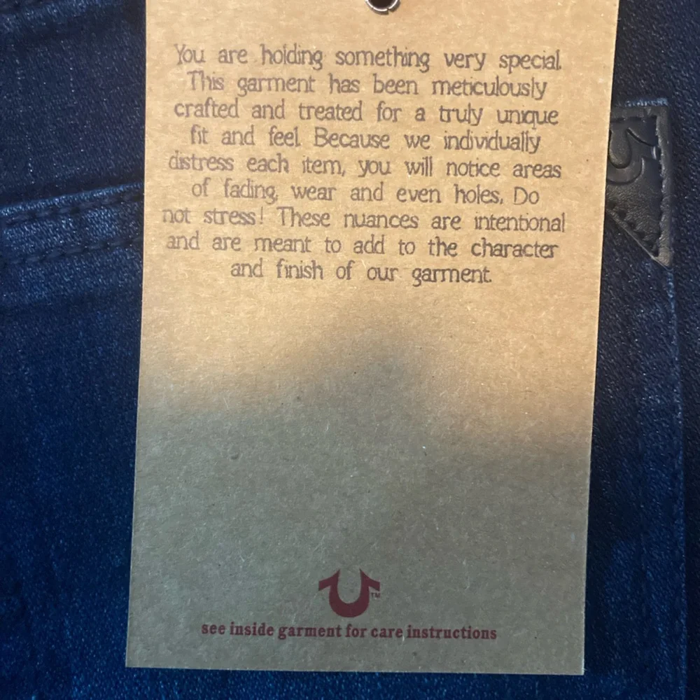 True Religion NWT SZ 27 blue denim micro mini skirt